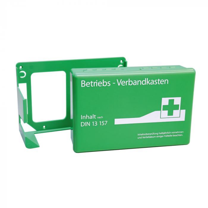 Betriebs-Verbandkasten grün DIN 13157-Typ C mit Wandhalterung